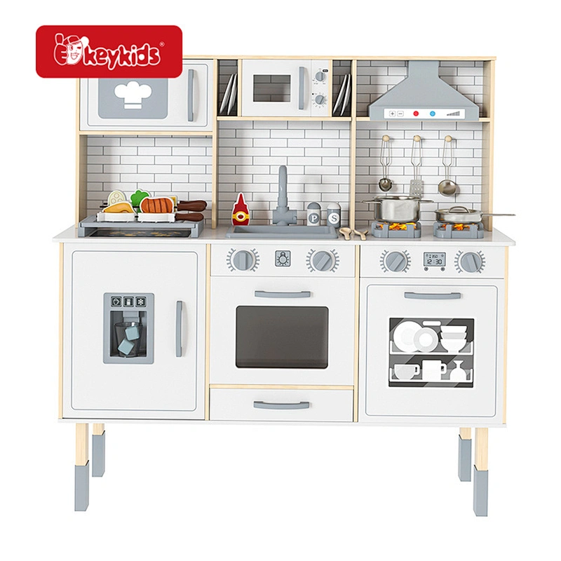 2024 New Arrived Realistic Cooking Features Chef Wooden Kitchen Toy For Kids W10C913